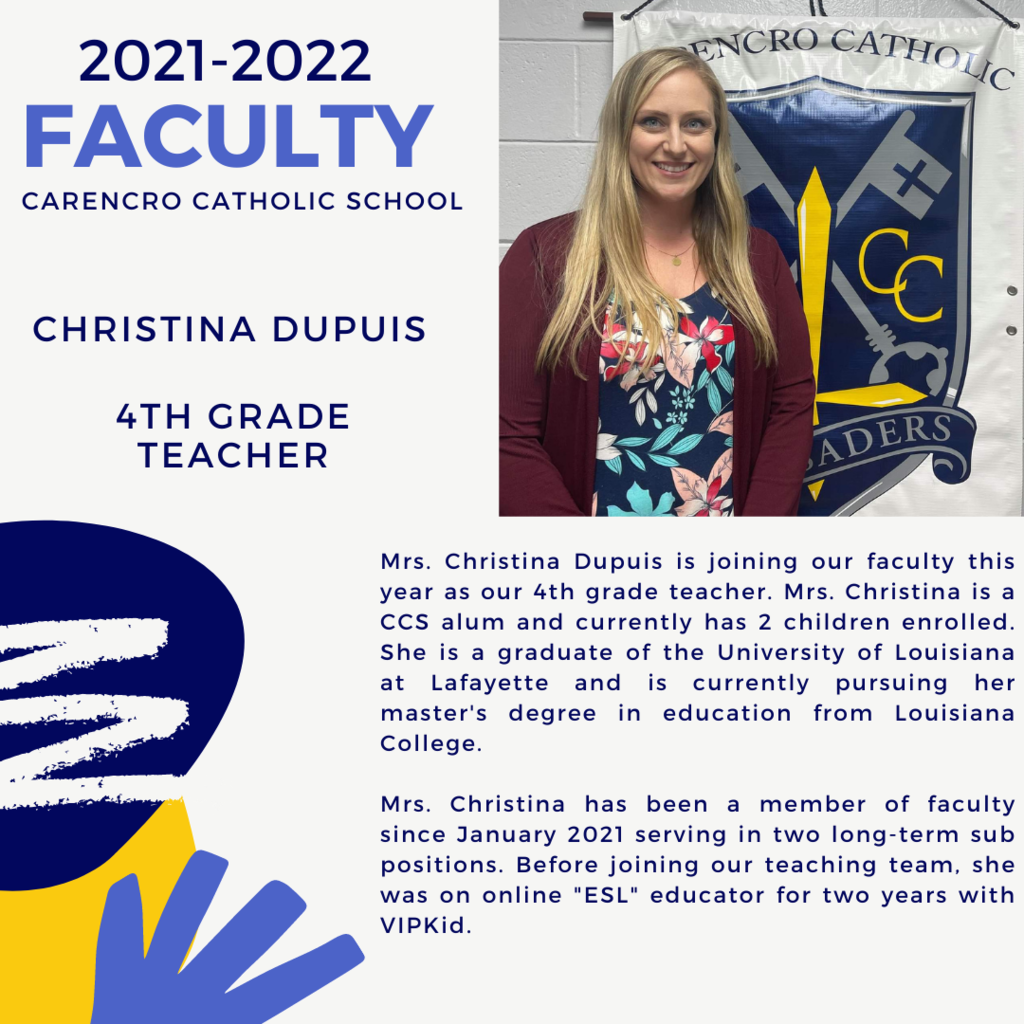 christina dupuis, new teacher grade 4