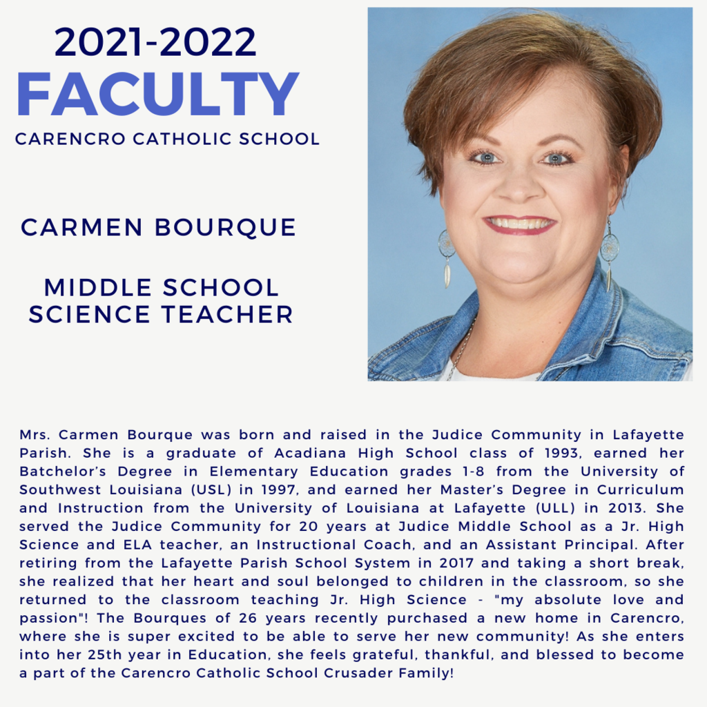 carmen bourque, science teacher