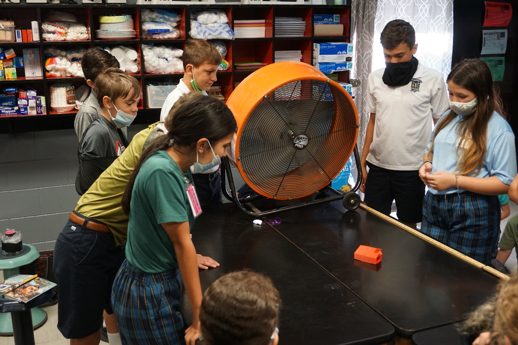 7th Grade EDC: Which 3-D printed house can withstand the most wind?