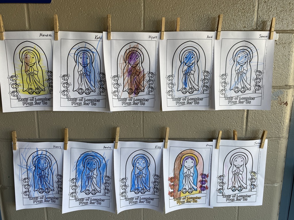 Prek3 is celebrating the Feast Day of Our Lady of Lourdes!