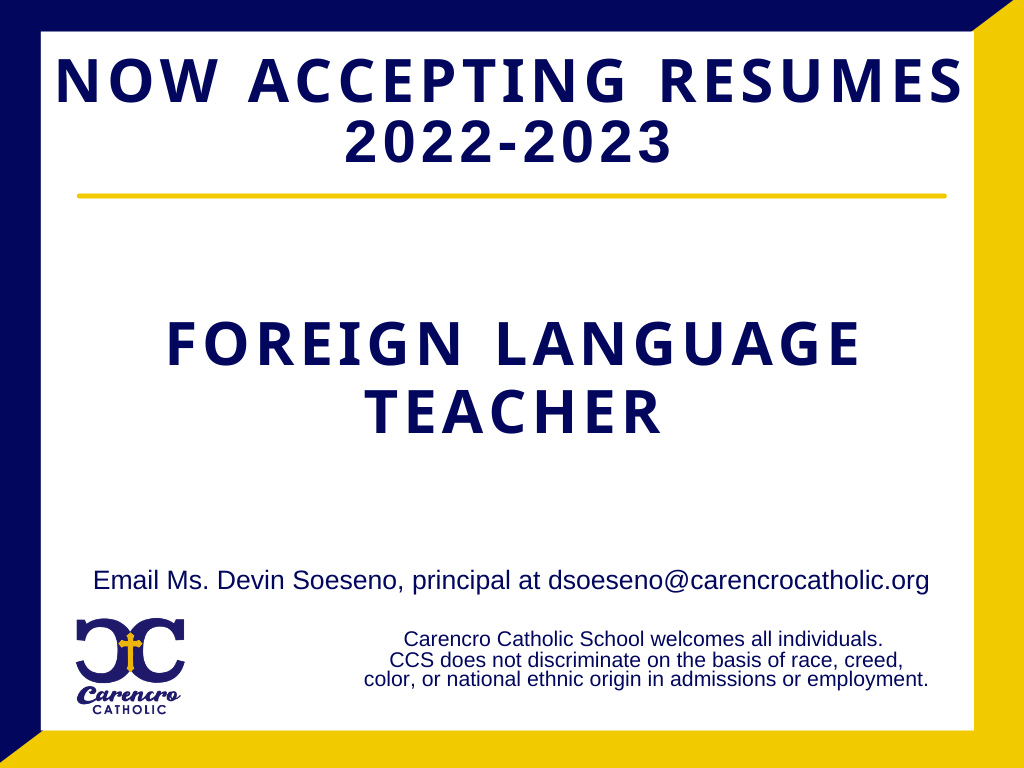 now hiring for Foreign Language