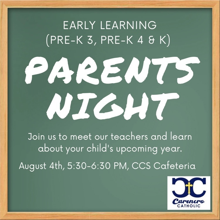Early Learning Parent Orientation 